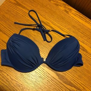 Victoria’s Secret The Tease Halter Bikini Top (Blue, 34C)
